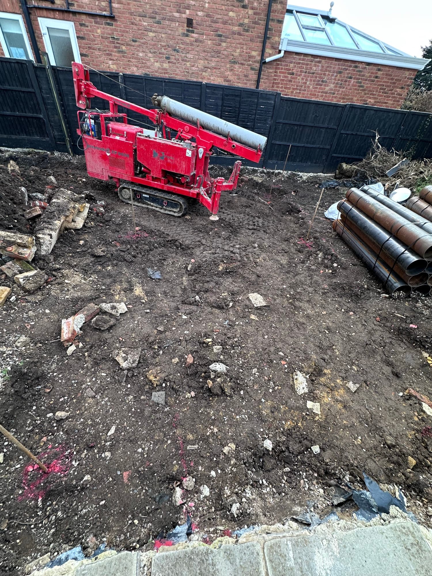 Concrete Slab Pour After Groundworks