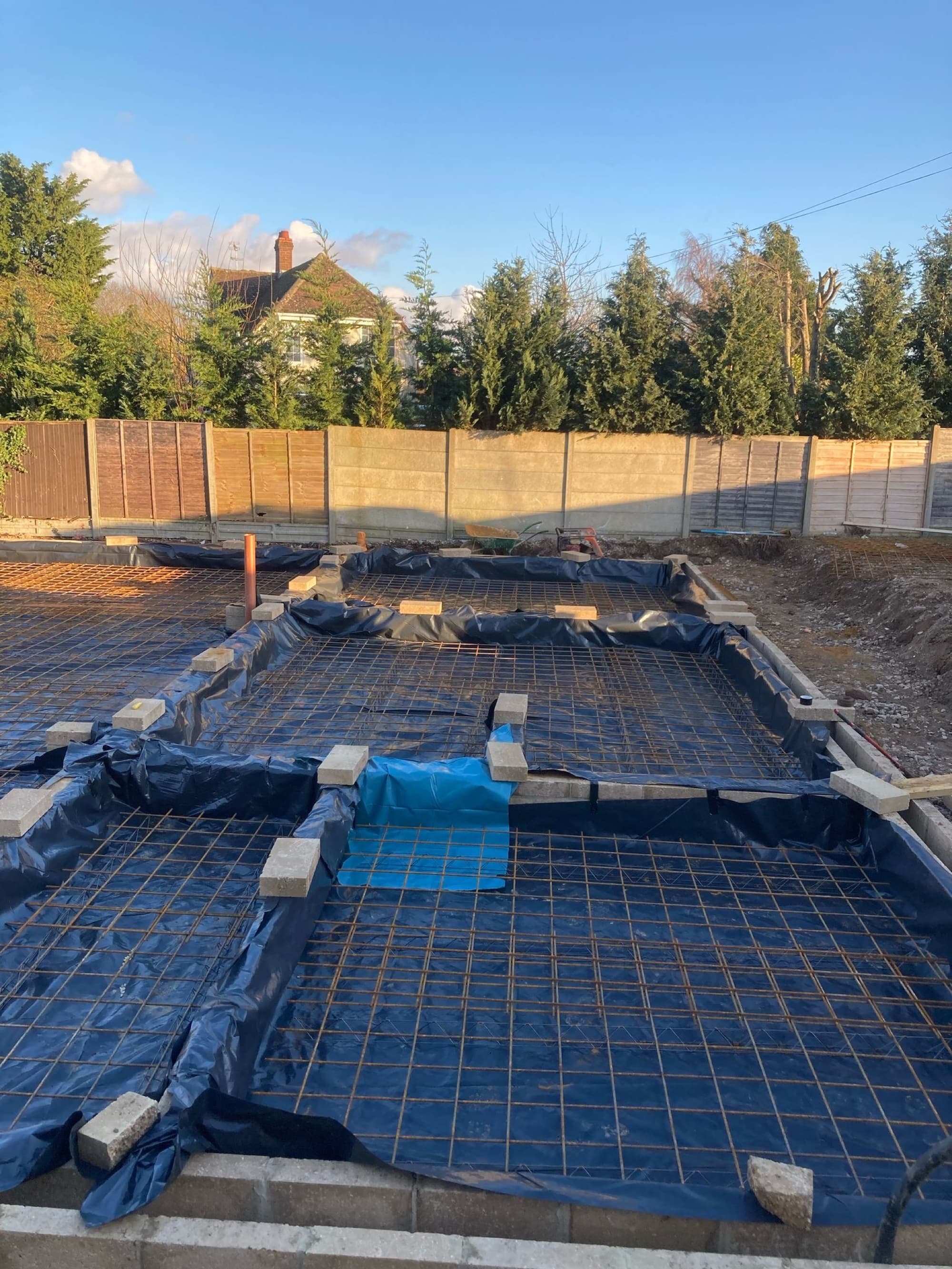 Freshly Poured Concrete Slab