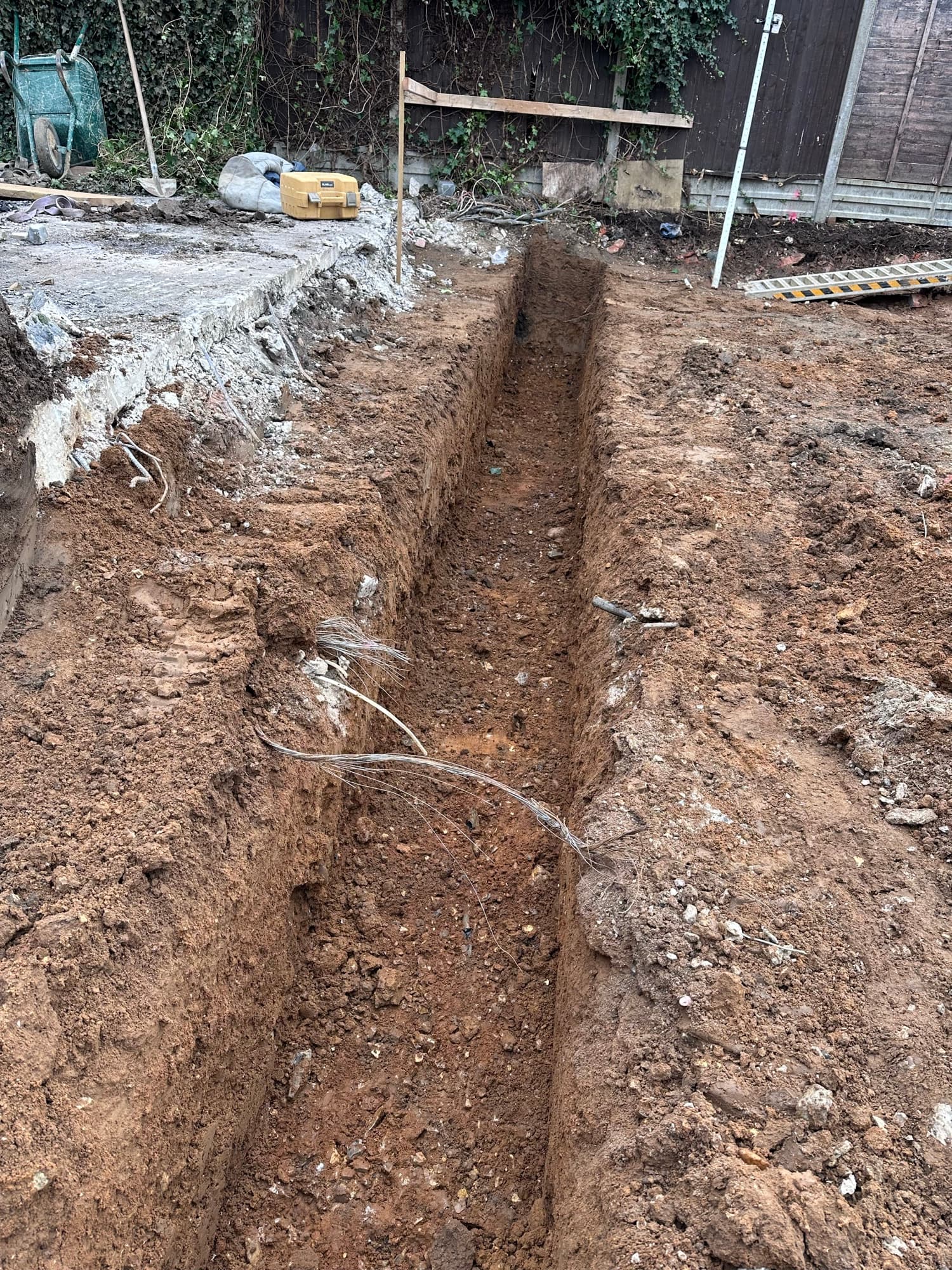 Trench Excavation Closeup