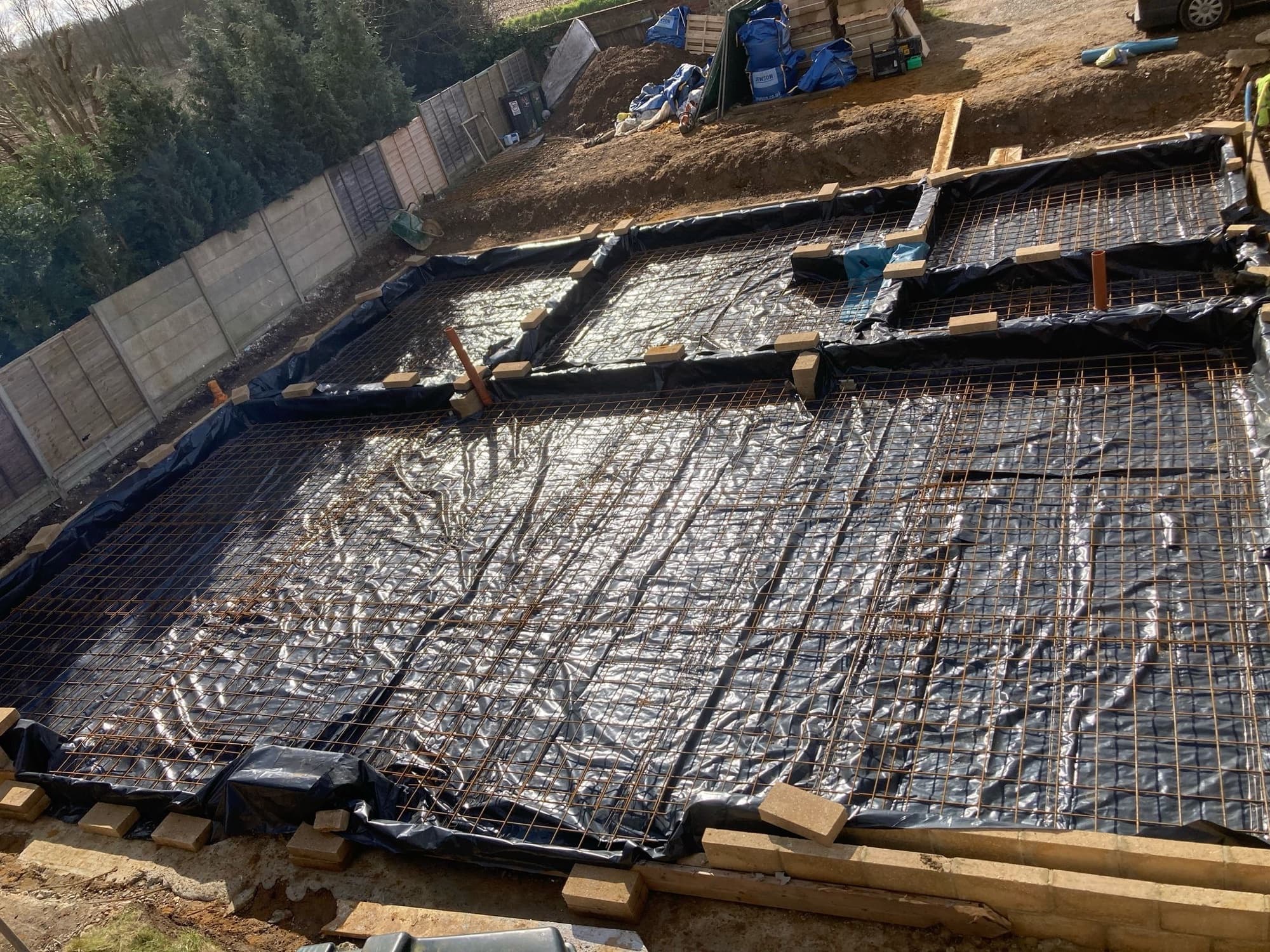 Wide Rebar Foundation Grid